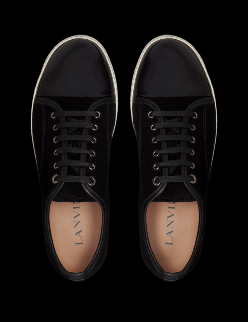 Lanvin Patent Cap Sneakers